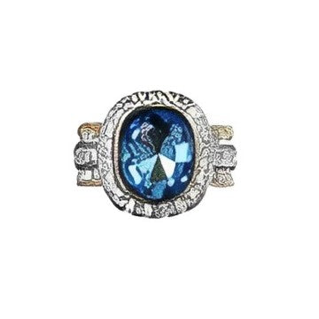 "2024 Luxury Aquamarine Wedding Ring in Sterling Silver"