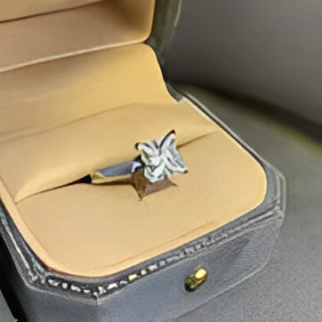 Princess-Cut Moissanite Engagement Ring in Sterling Silver